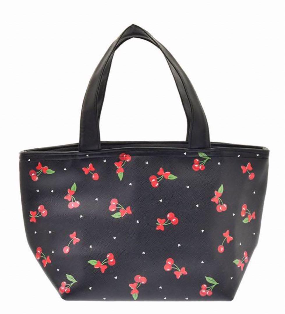 Disney ミニー　ランチトート＆ペットボトルカバー　保冷・保温　さくらんぼ