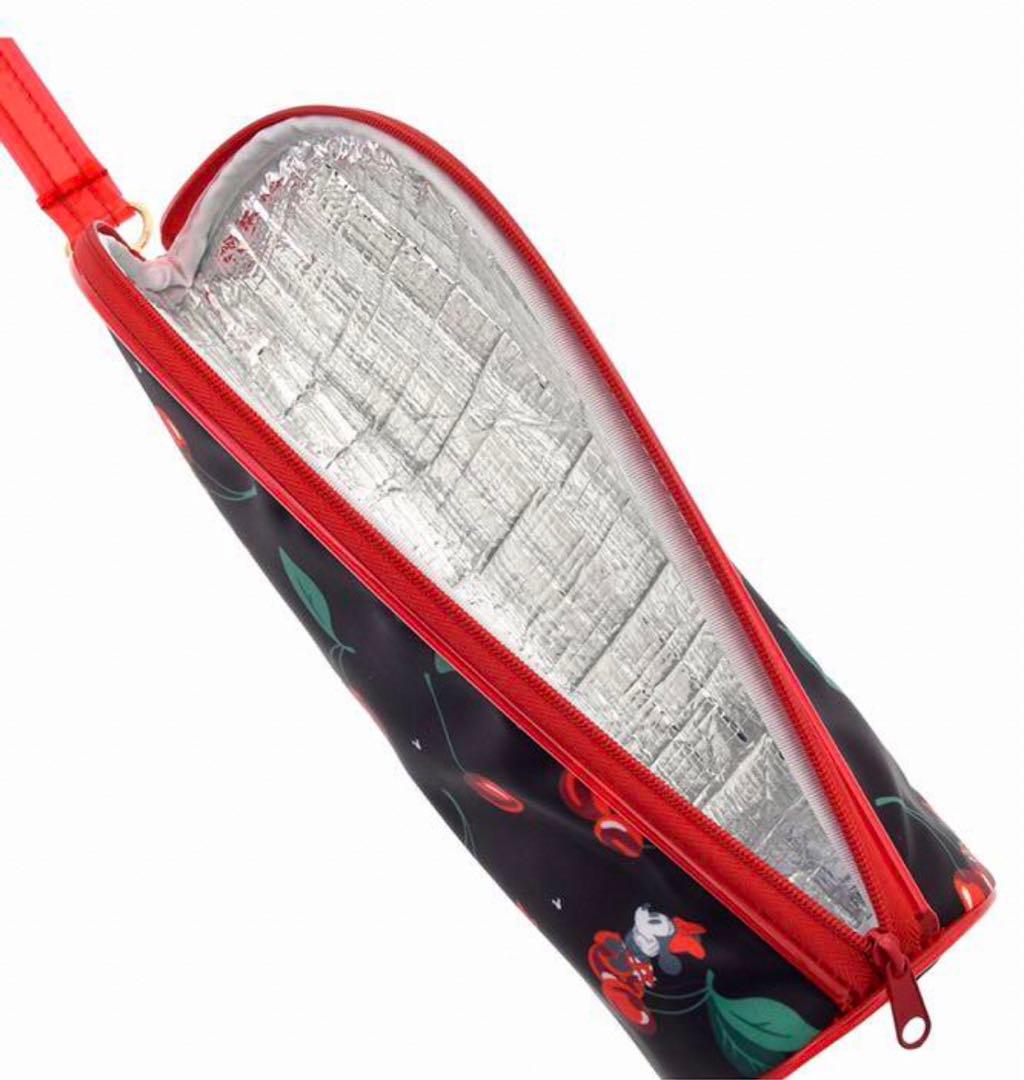 Disney ミニー　ランチトート＆ペットボトルカバー　保冷・保温　さくらんぼ