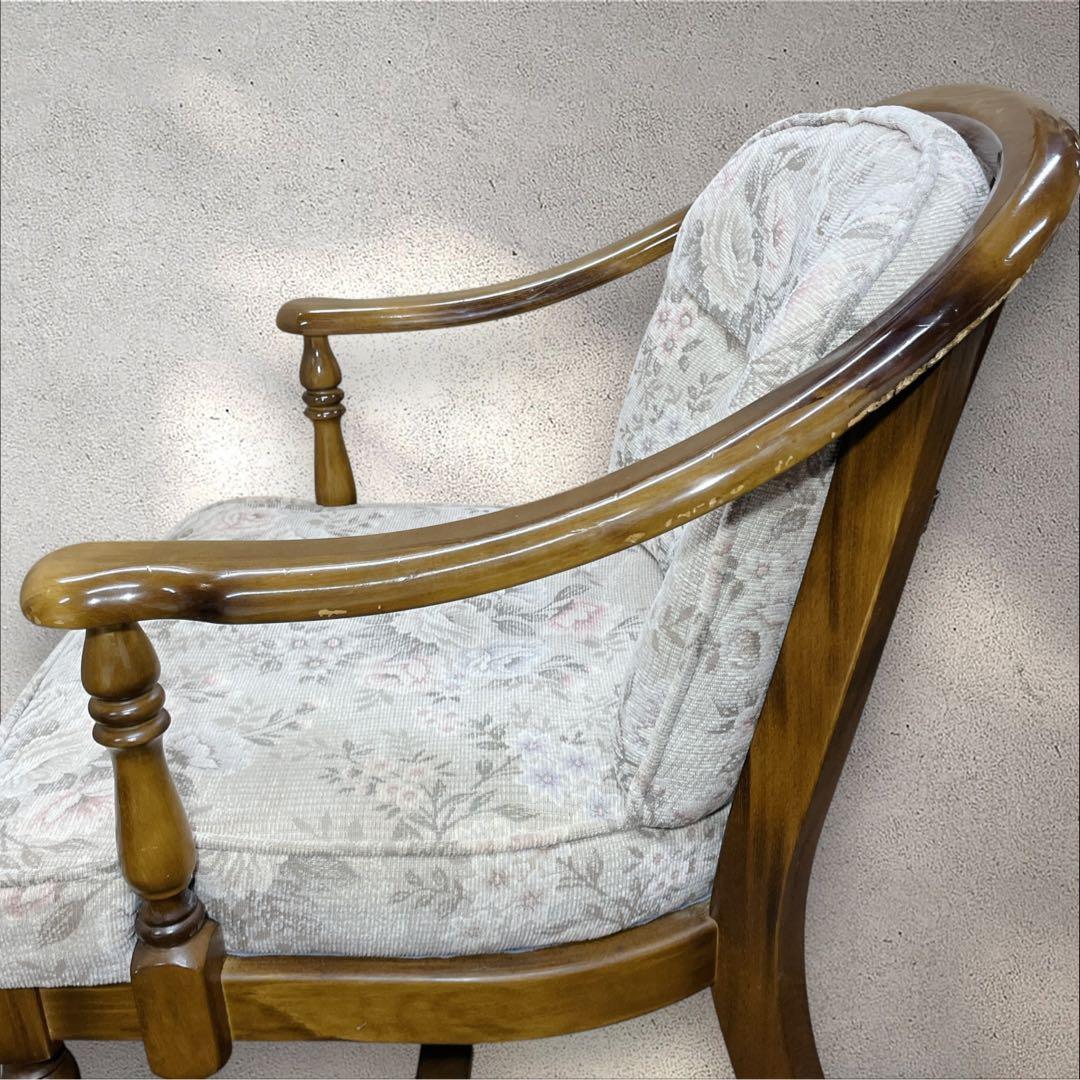 カリモク コロニアルアームチェア レトロ ソファ KARIMOKU ①