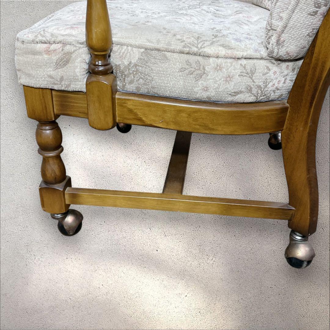 カリモク コロニアルアームチェア レトロ ソファ KARIMOKU ①