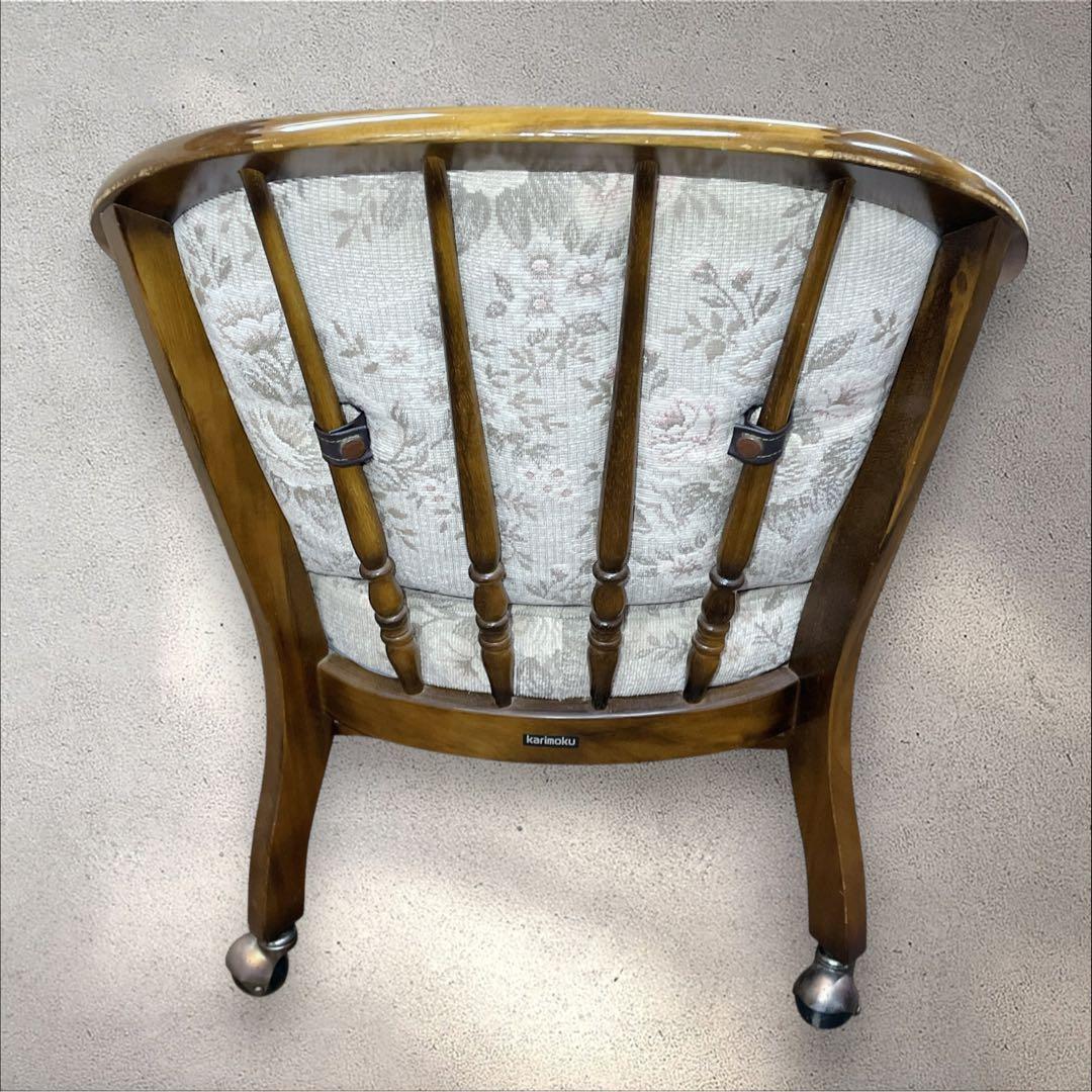 カリモク コロニアルアームチェア レトロ ソファ KARIMOKU ①