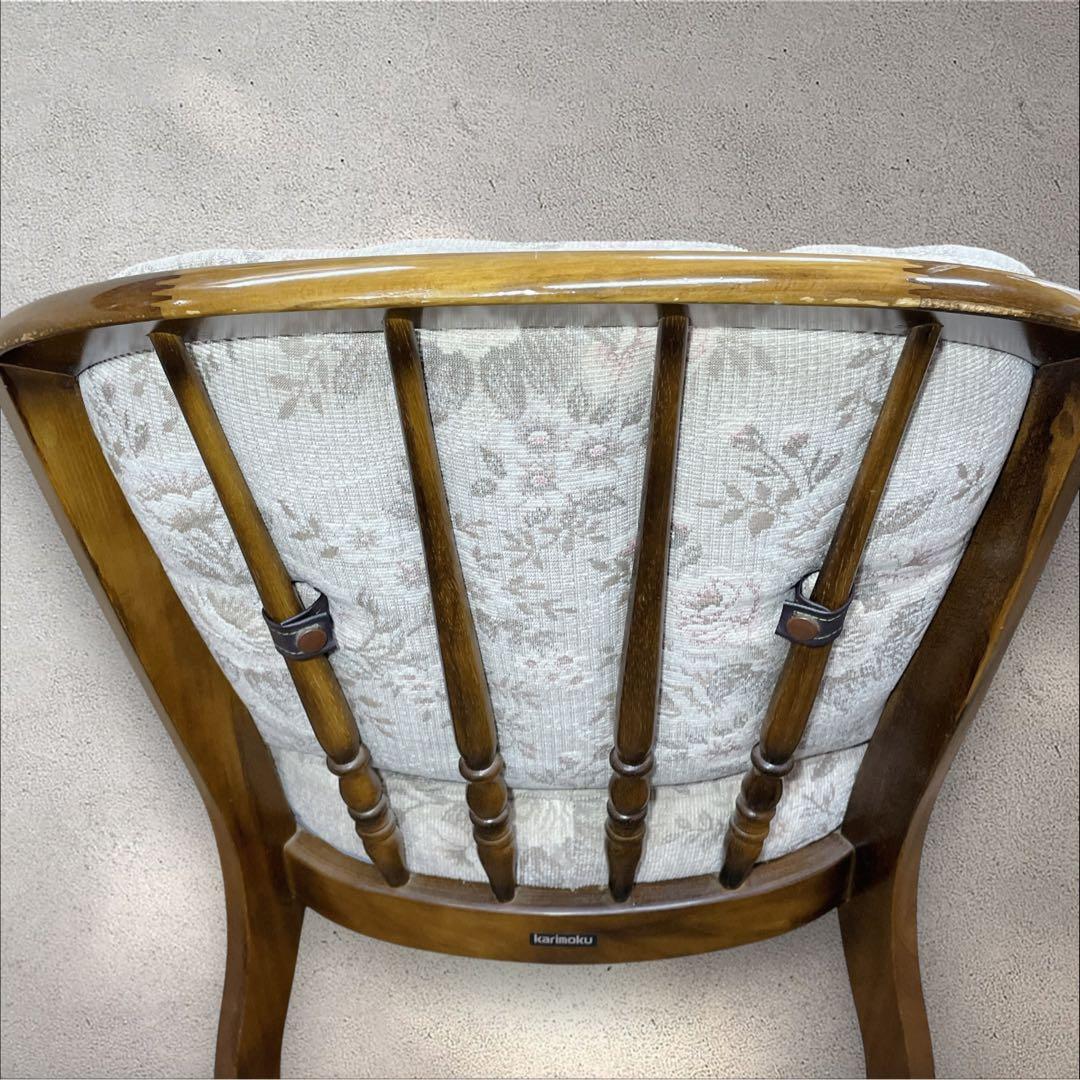 カリモク コロニアルアームチェア レトロ ソファ KARIMOKU ①