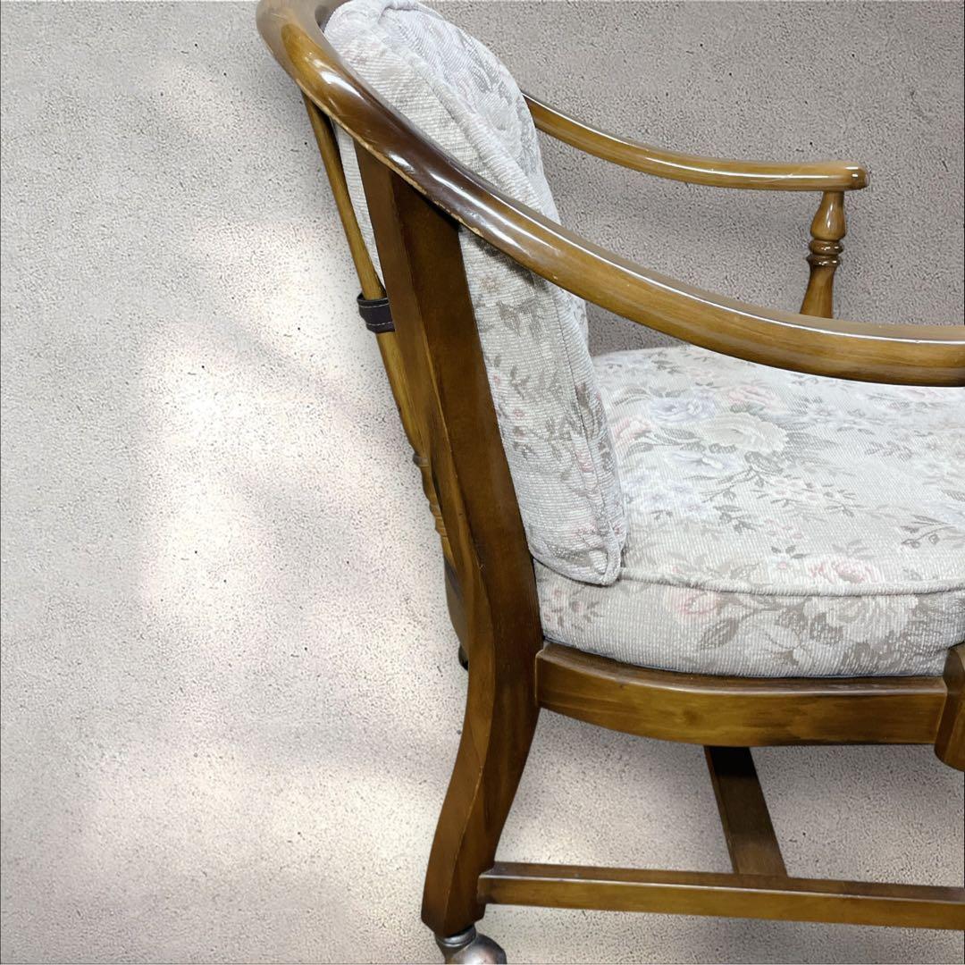 カリモク コロニアルアームチェア レトロ ソファ KARIMOKU ①