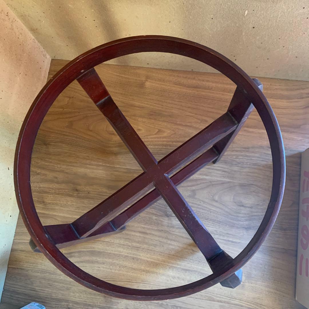 昭和レトロ 木製 火鉢台 幅34cm高さ55cm アンティーク 火鉢 レトロ