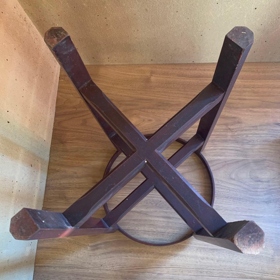 昭和レトロ 木製 火鉢台 幅34cm高さ55cm アンティーク 火鉢 レトロ