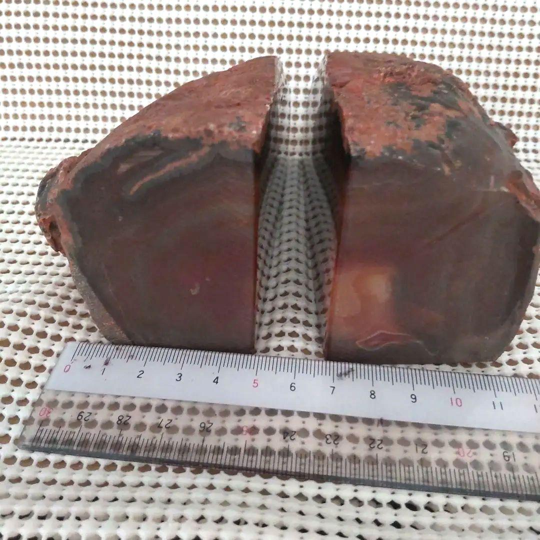 赤瑪瑙ブックエンド(両側二点)