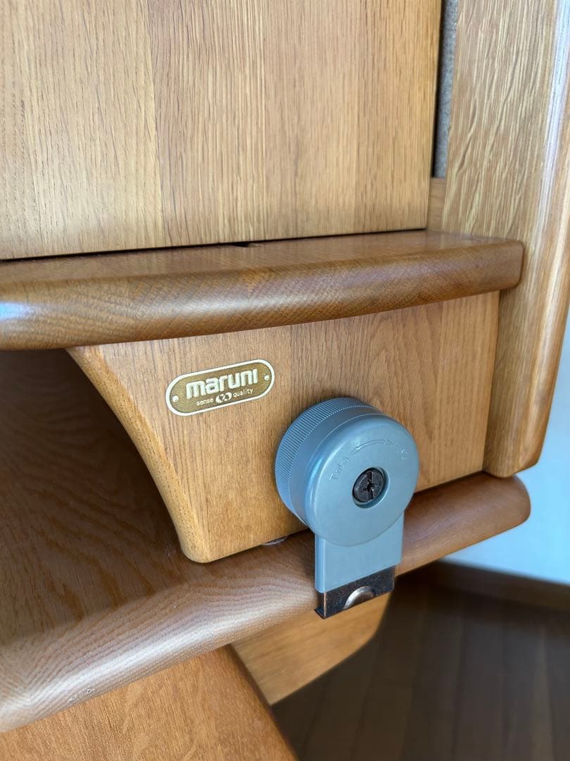 マルニ　天然木　学習机　①机+上棚