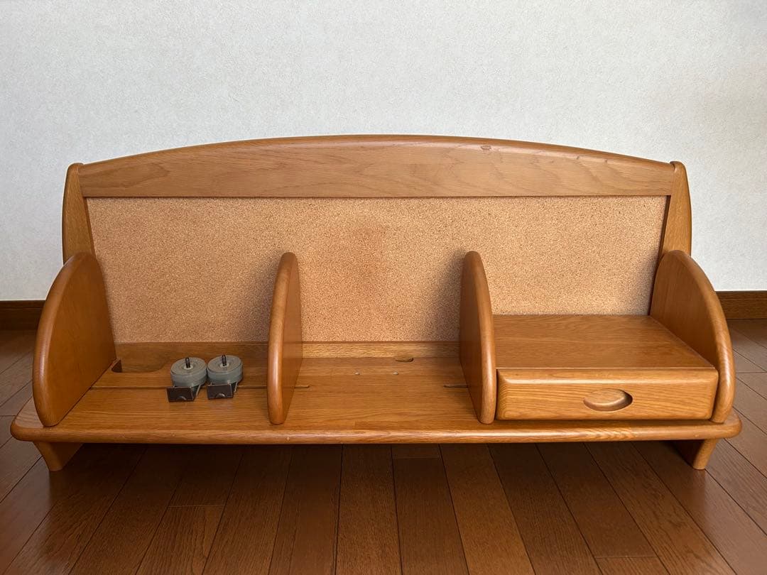 マルニ　天然木　学習机　①机+上棚