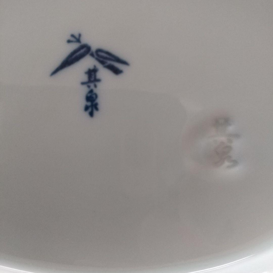 有田焼、其泉窯、賞美堂、布目かぶ絵取り皿、中皿、楕円、５枚セット