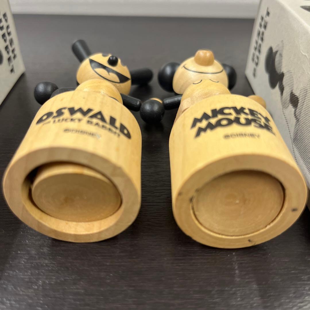 オズワルド プッシュパペット 木製　ミッキーマウス　ディズニー　オールドミッキー