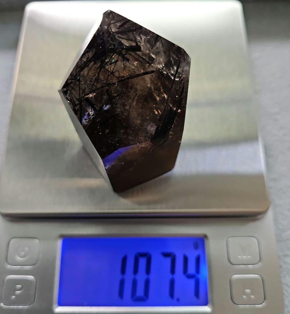 ブラックトルマリンインスモーキーモリオン 55.6mm ポリッシュ ファントム