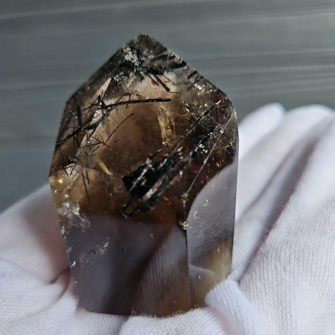 ブラックトルマリンインスモーキーモリオン 55.6mm ポリッシュ ファントム