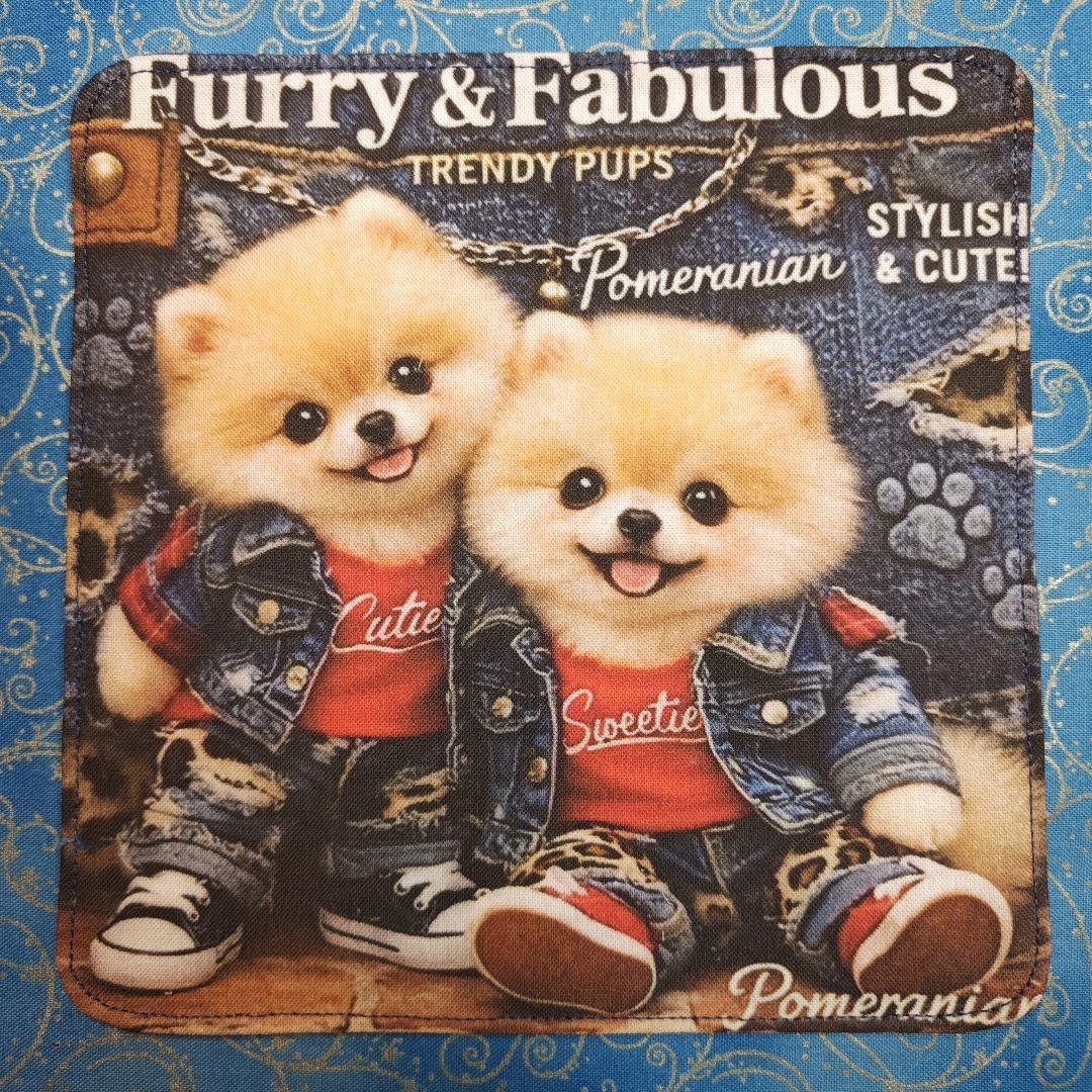 ご確認用　Youretia　4重ハンカチ　ポメラニアンちゃん柄2/19