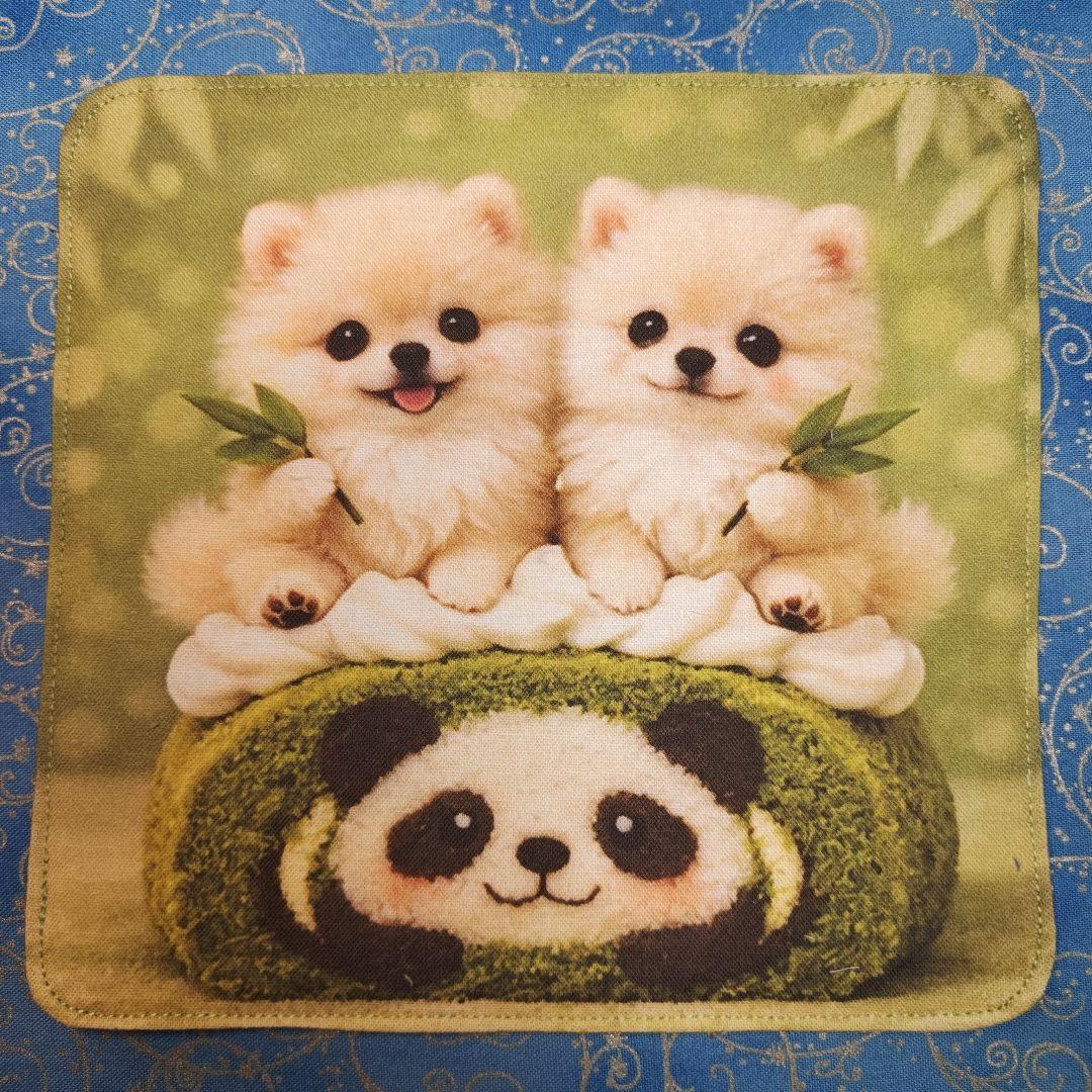 ご確認用　Youretia　4重ハンカチ　ポメラニアンちゃん柄2/19