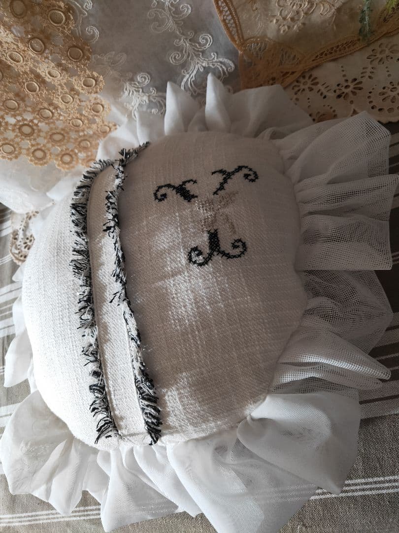 手作りクッション フランスアンティーク イギリスアンティーク doll キルト