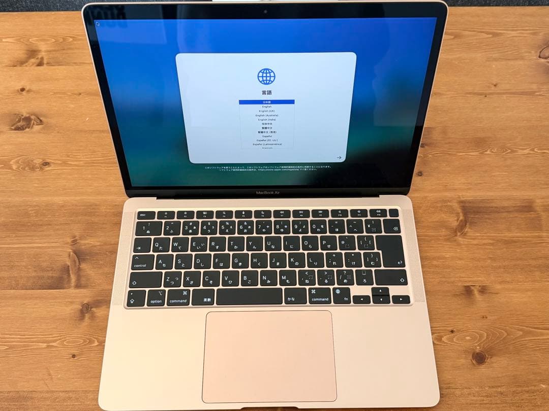 MacBook air M1 ローズゴールド箱付き　バッテリー容量93%