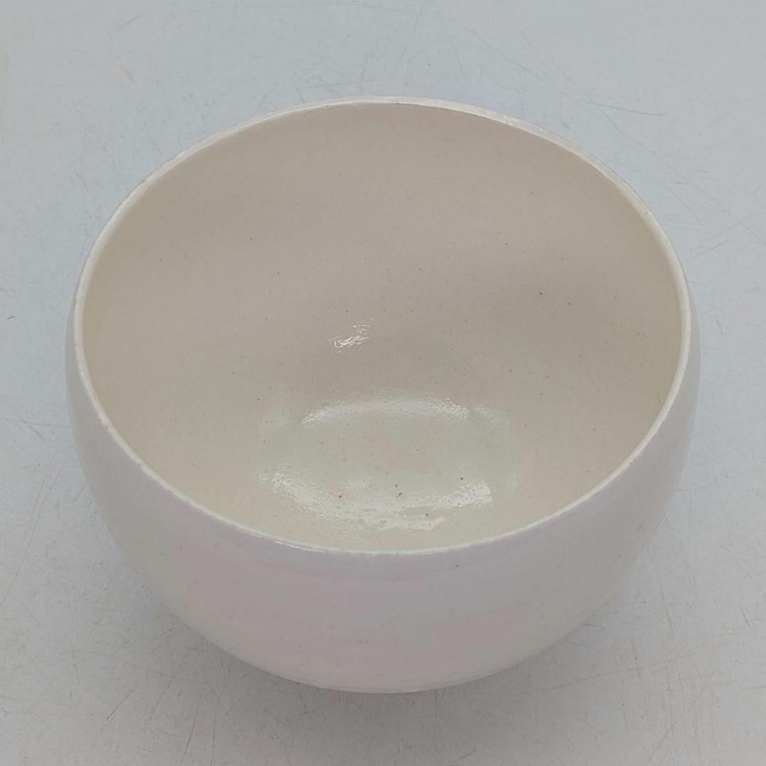 日展評議員 叶光夫 白瓷茶盌 共箱合布 白磁 抹茶碗 抹茶茶碗 茶道具 茶器
