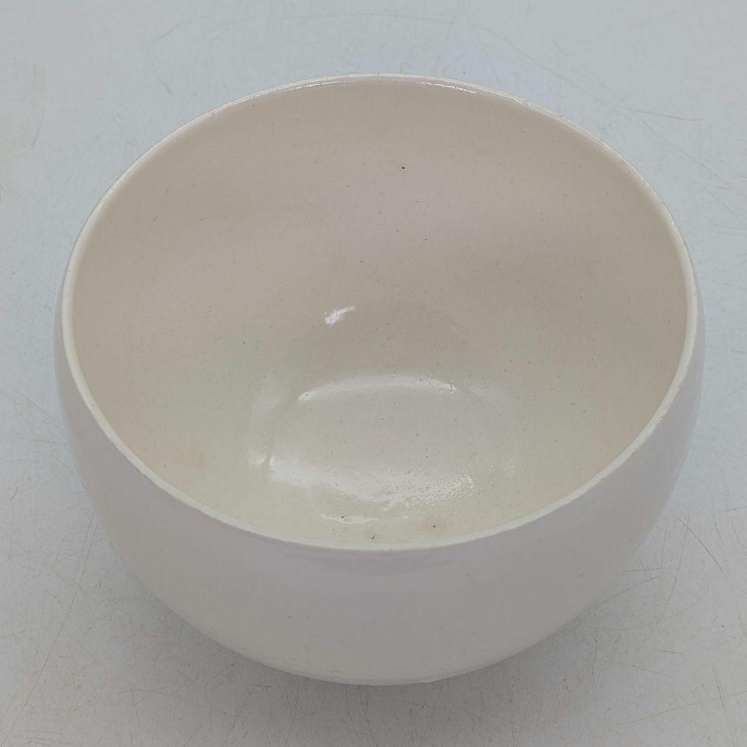 日展評議員 叶光夫 白瓷茶盌 共箱合布 白磁 抹茶碗 抹茶茶碗 茶道具 茶器