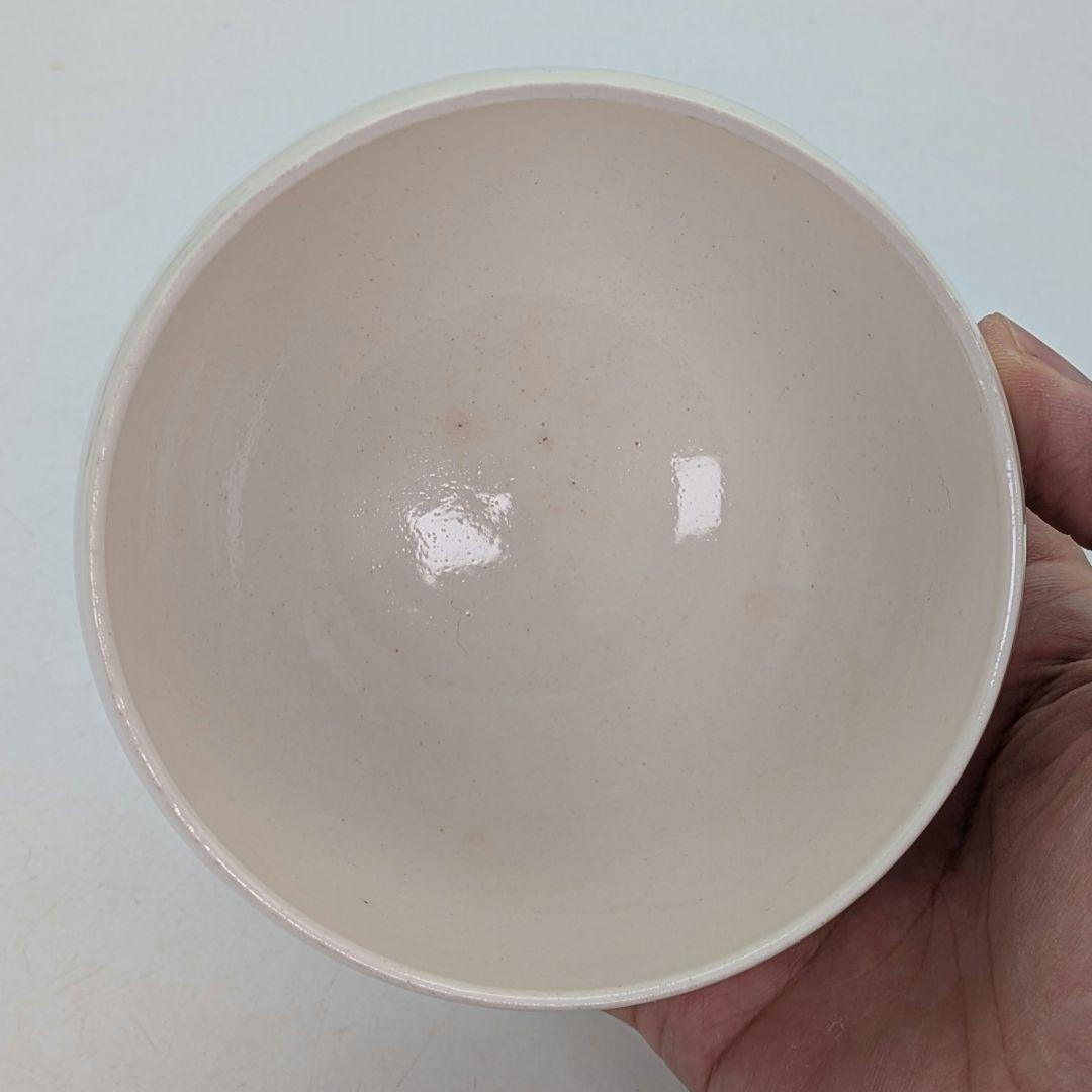 日展評議員 叶光夫 白瓷茶盌 共箱合布 白磁 抹茶碗 抹茶茶碗 茶道具 茶器