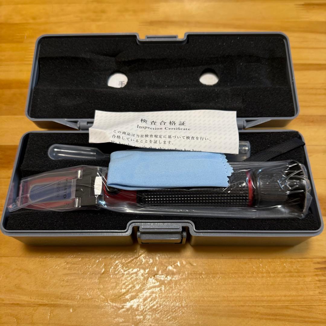 未使用品　SK-201R 塩分濃度計 手持屈折計　取扱説明書付き