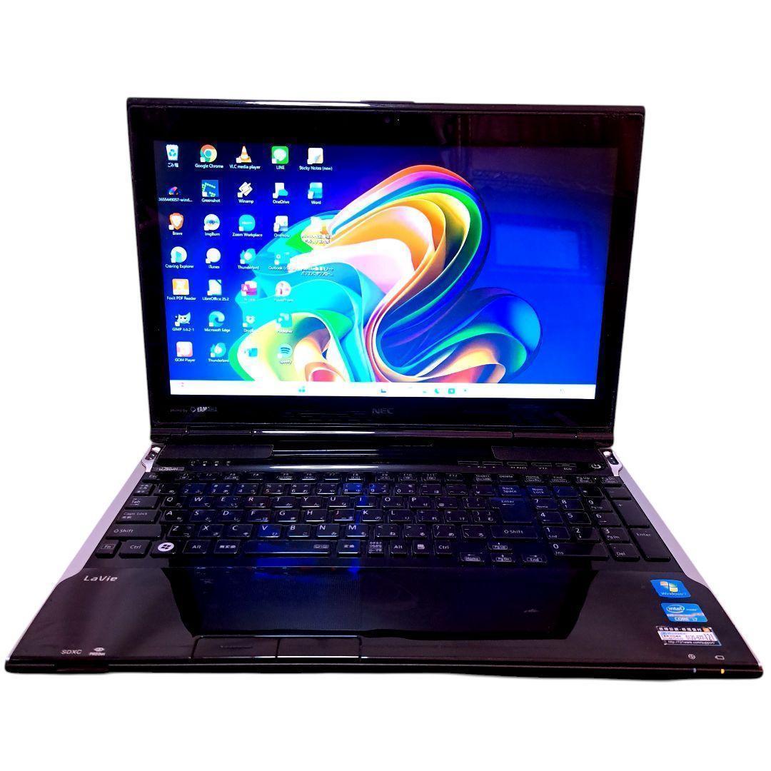 ノートPC ブラック Windows11 オフィス付き i7 16GB SSD