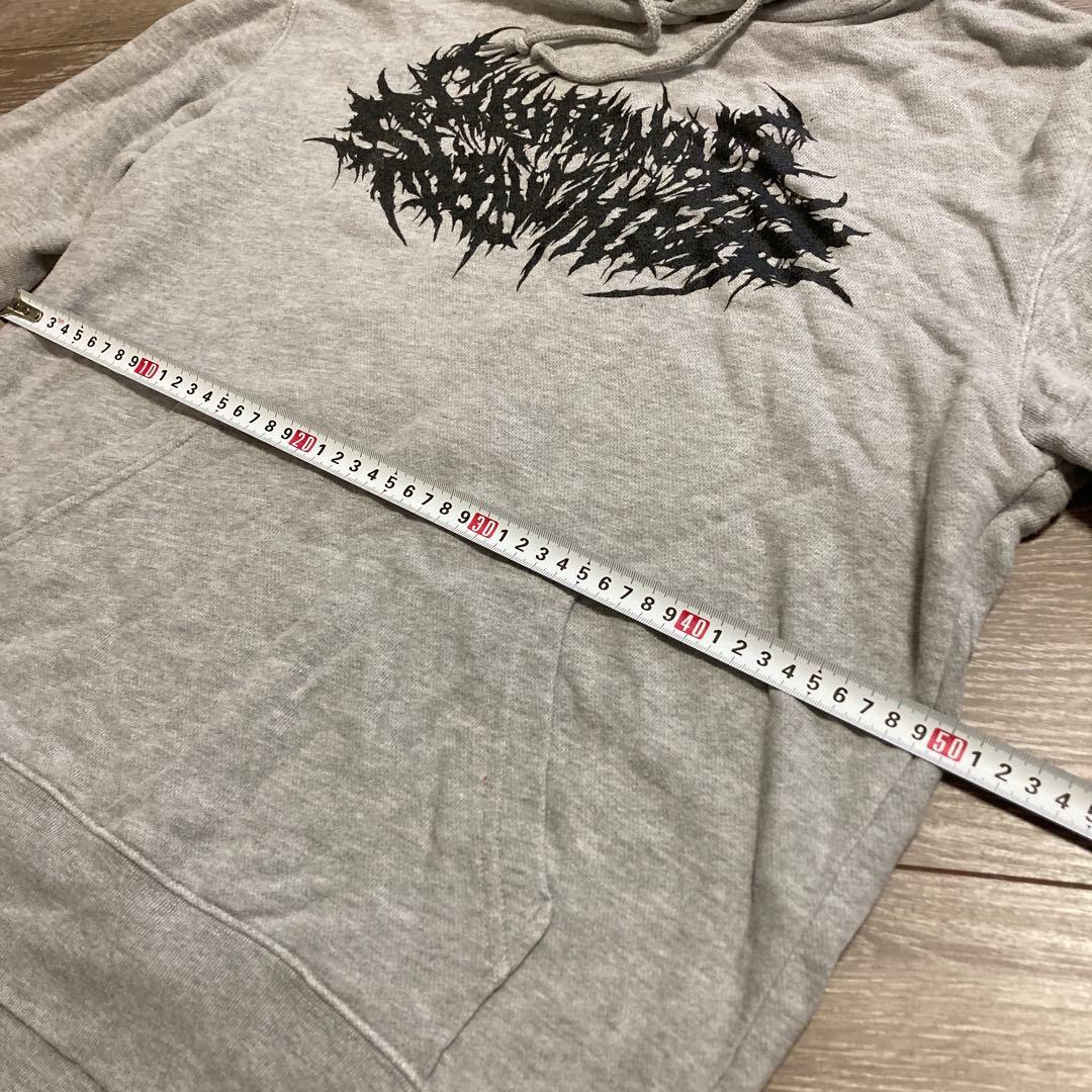 BRUTAL DEATH CLOTHING パーカー　グレー　サイズＬ