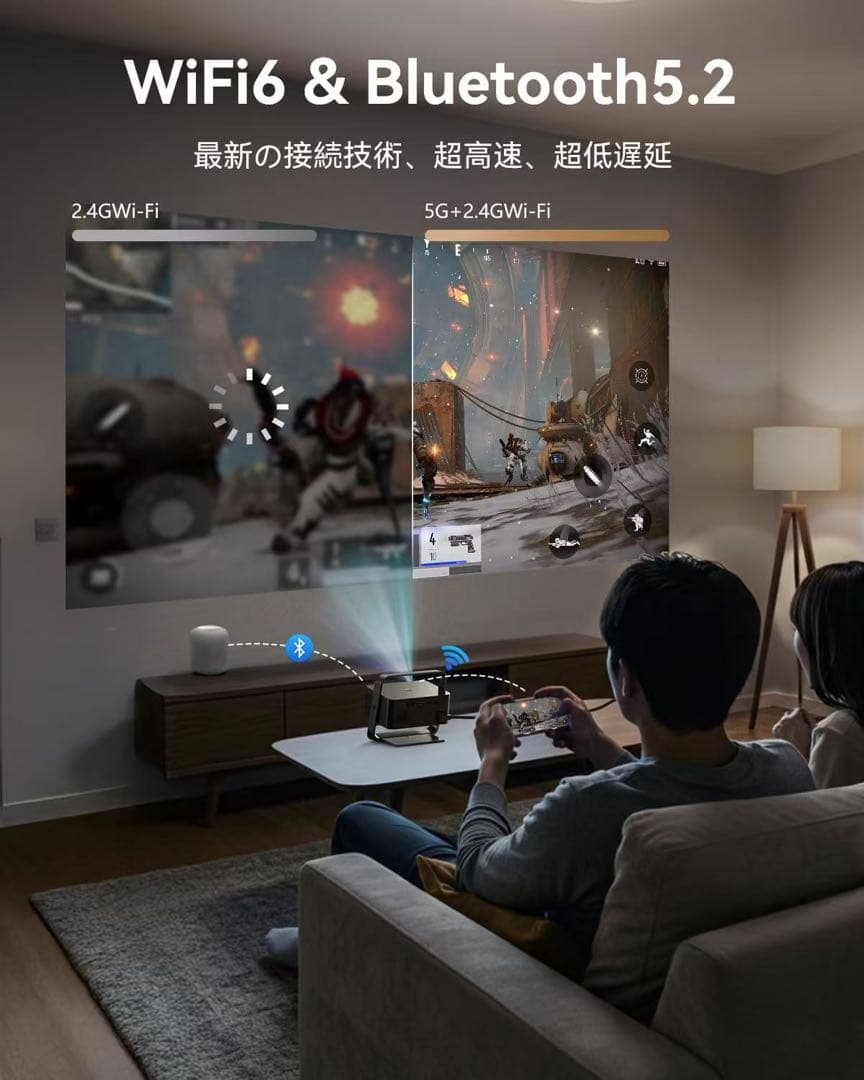 Polocshプロジェクター Netflix公式ライセンス 1080P 4K対応