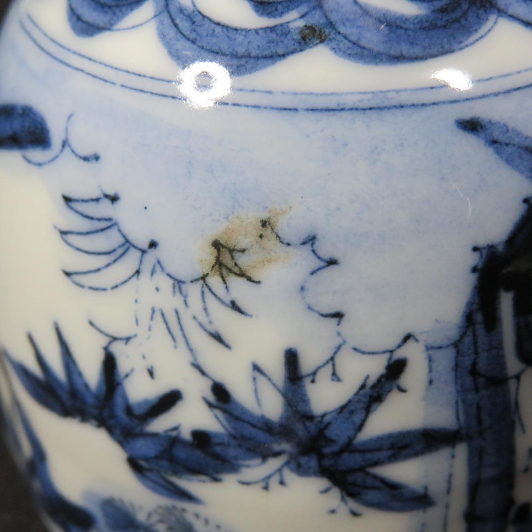 蕎麦猪口 染付印判 明治 大正 木箱 共箱 松竹梅 5客 向付