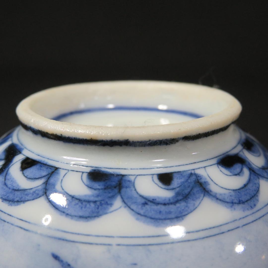 蕎麦猪口 染付印判 明治 大正 木箱 共箱 松竹梅 5客 向付