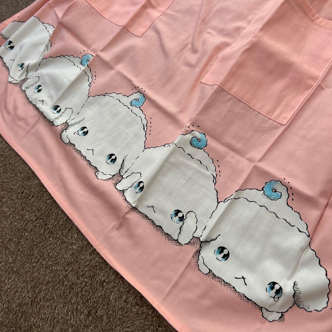 当時物　レトロ　サンエックス ぶるぶるどっぐ　エプロン　ピンク