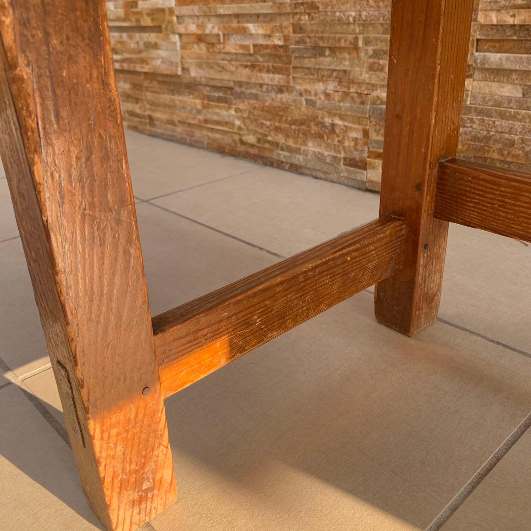 昭和レトロ　古い　木製　アンティーク　デスク 椅子 セット 幼児