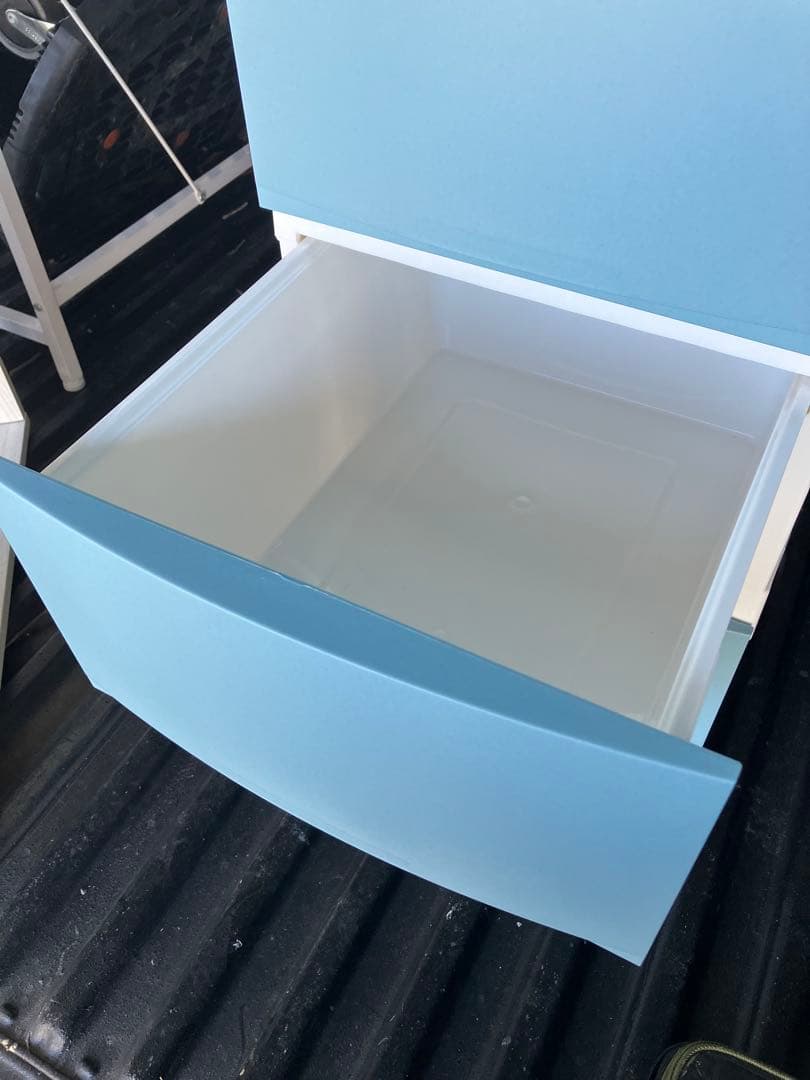 美品⭐︎水色プラスチック製5段チェスト