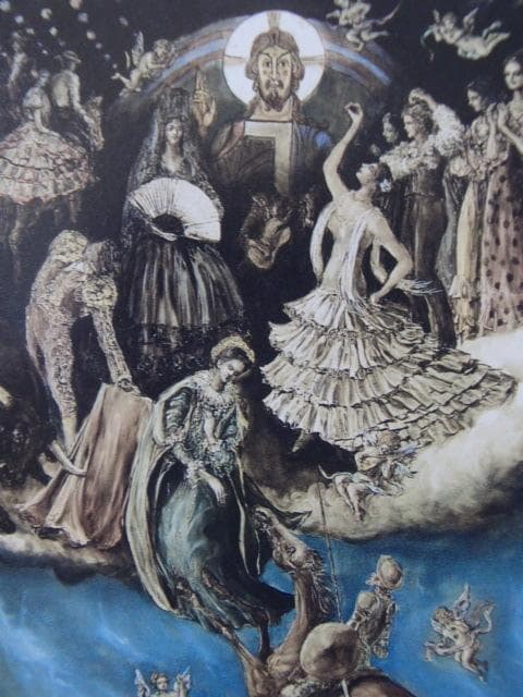 角浩、【スペイン賛歌】、希少な画集より、状態良好、新品高級額装付