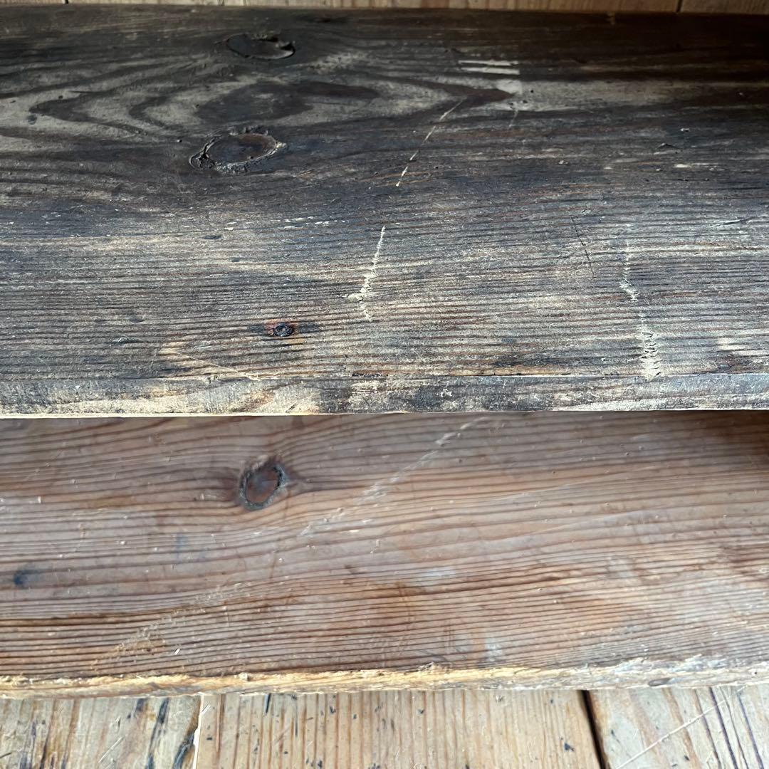 アンティーク 木製棚 ローボード ベンチ 本棚 食器棚 無垢材 無塗装 z840