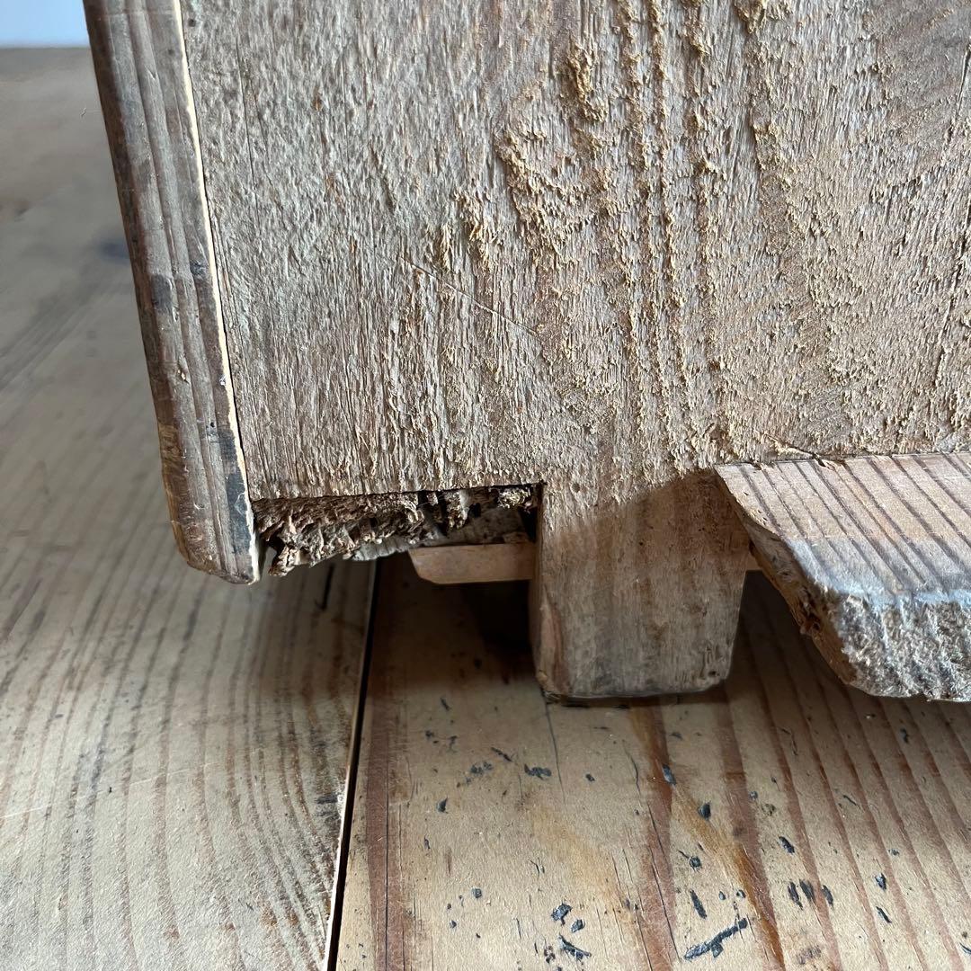 アンティーク 木製棚 ローボード ベンチ 本棚 食器棚 無垢材 無塗装 z840