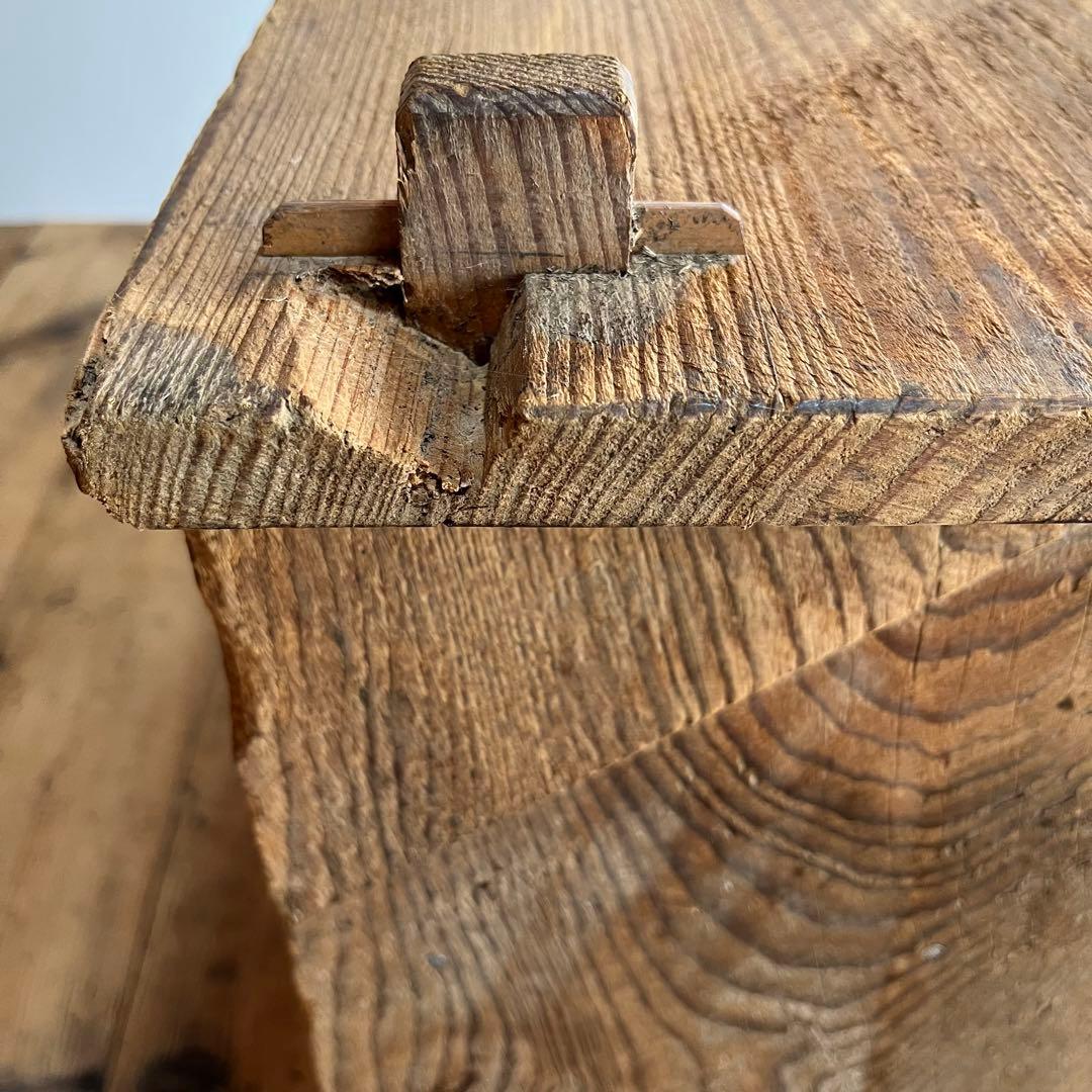 アンティーク 木製棚 ローボード ベンチ 本棚 食器棚 無垢材 無塗装 z840