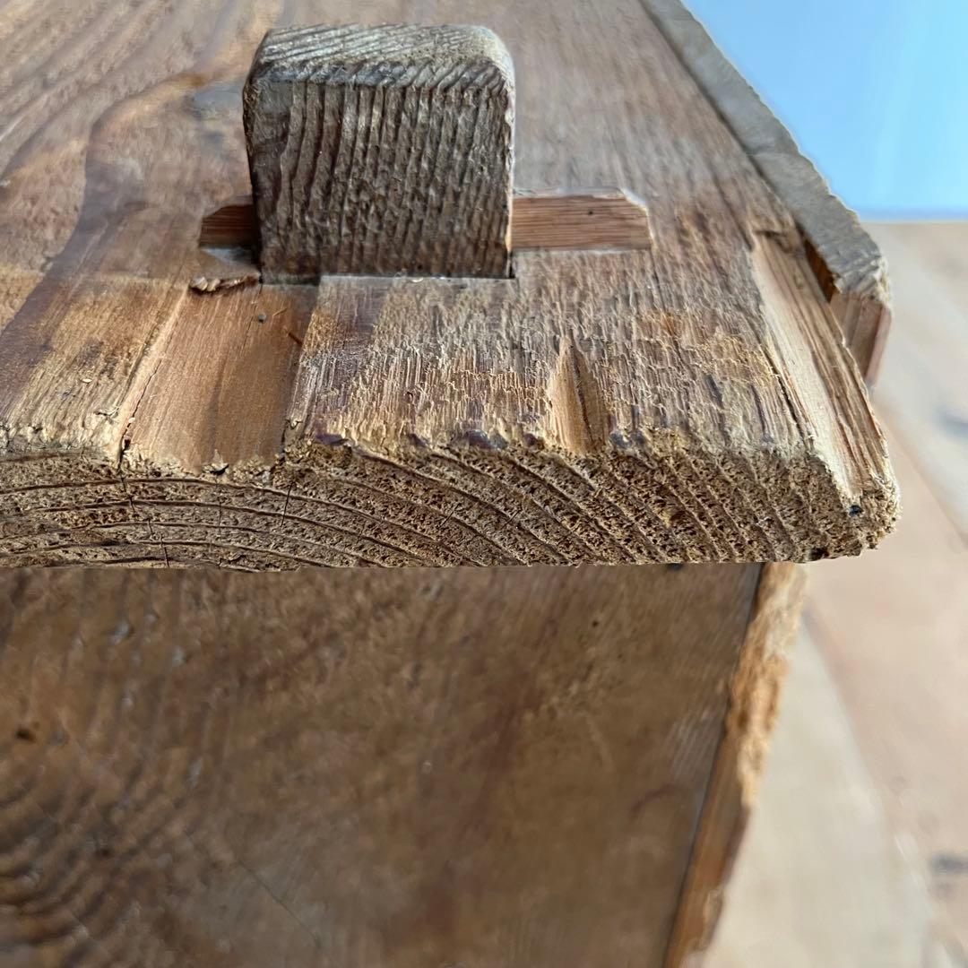 アンティーク 木製棚 ローボード ベンチ 本棚 食器棚 無垢材 無塗装 z840