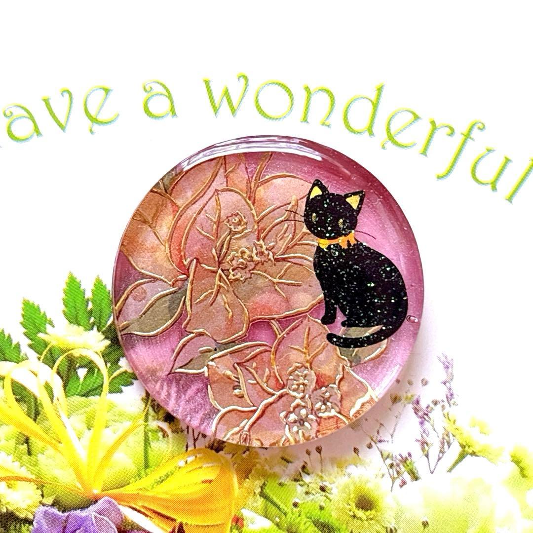 NO 662レジン　ヘアゴム　ブローチ　ハンドメイド　猫ちゃん