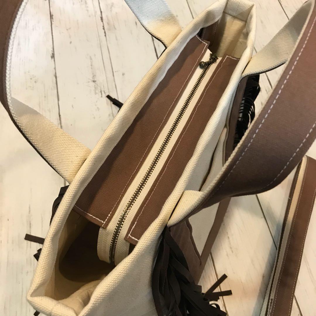 オーダー受付中.*・゜ トートバッグ フリンジ フリンジバッグ