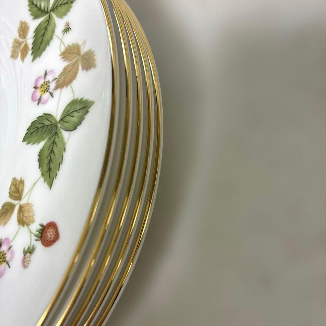 【美品】ウェッジウッド　ワイルドストロベリー　デザートプレート　17.5cm黒壺