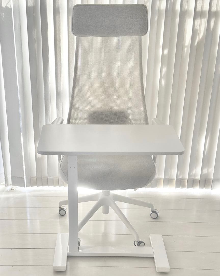 IKEA イケア BOLLSIDAN ボッルシダン 昇降 デスク テーブル 白