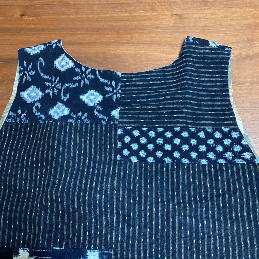 古布ベスト　着物リメイク