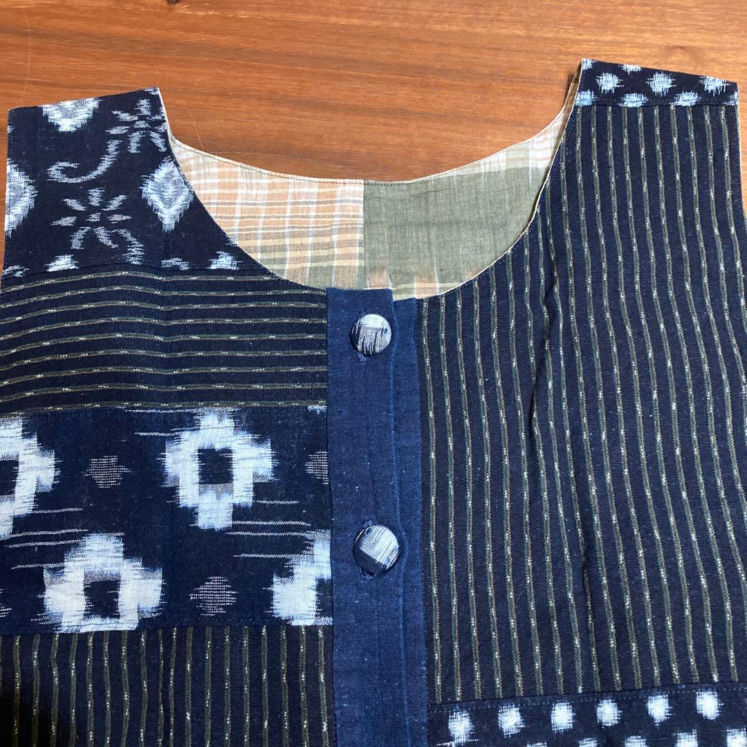 古布ベスト　着物リメイク