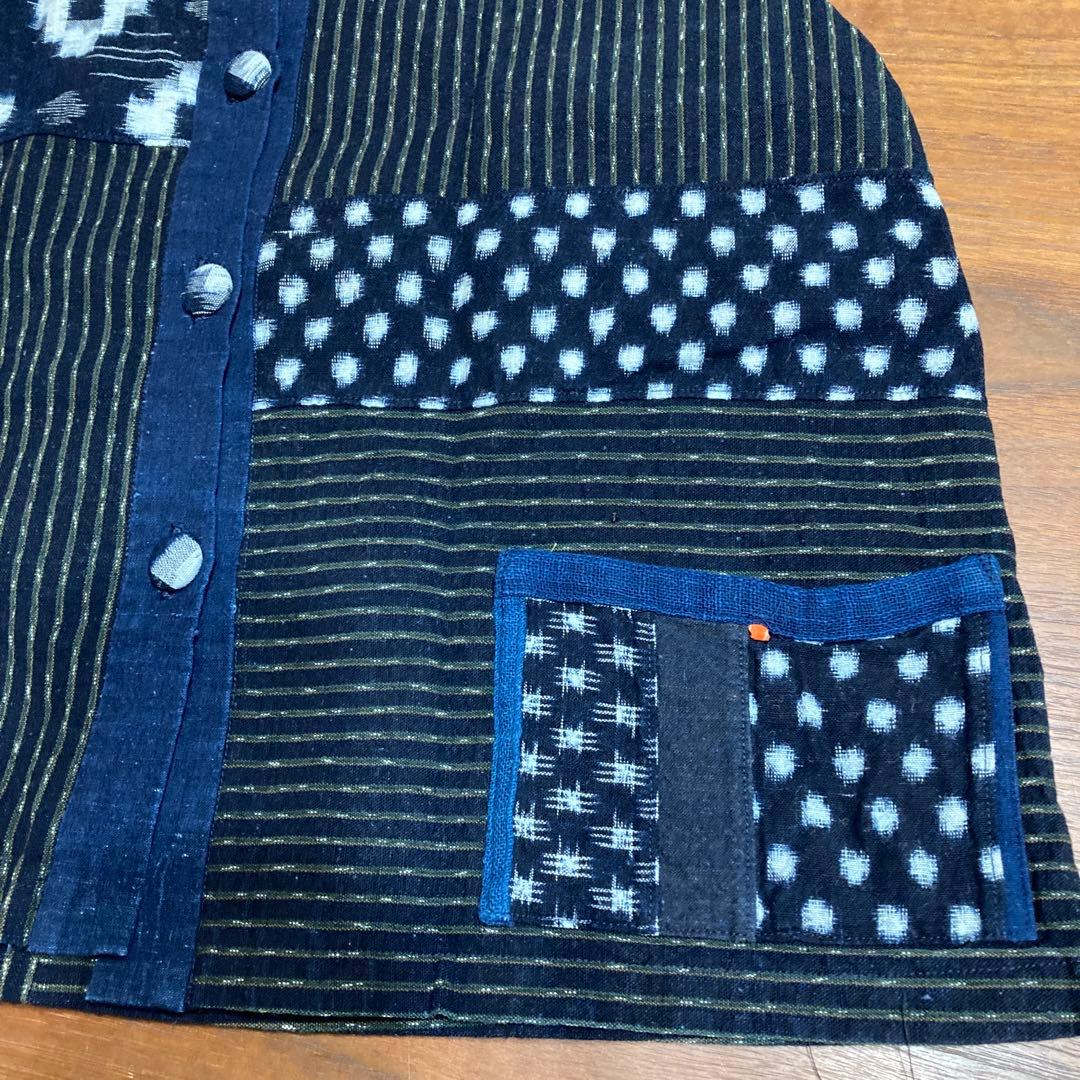 古布ベスト　着物リメイク