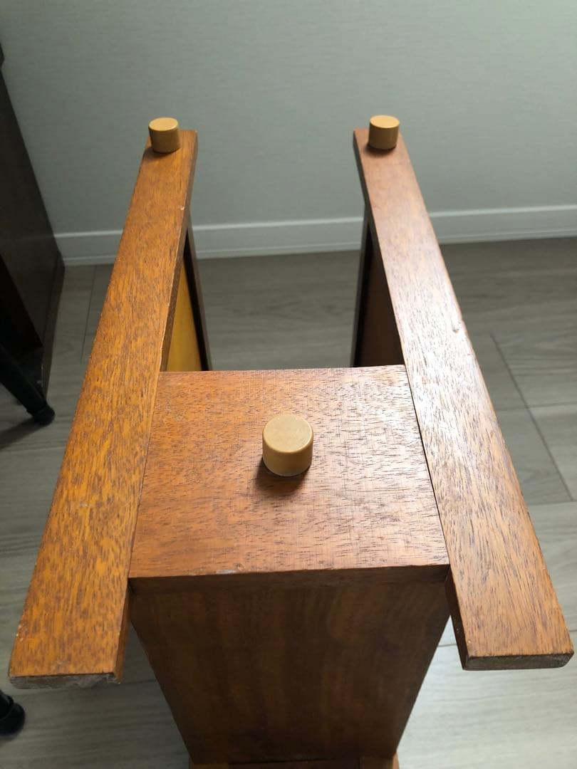 【希少】ヴィンテージレトロ　花柄木製マガジンラック