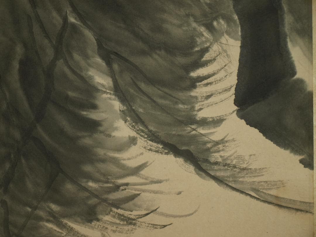 骨董掛け軸】人物図中国明時代　继貞第作肉筆 掛け軸捲り BD167A8-3