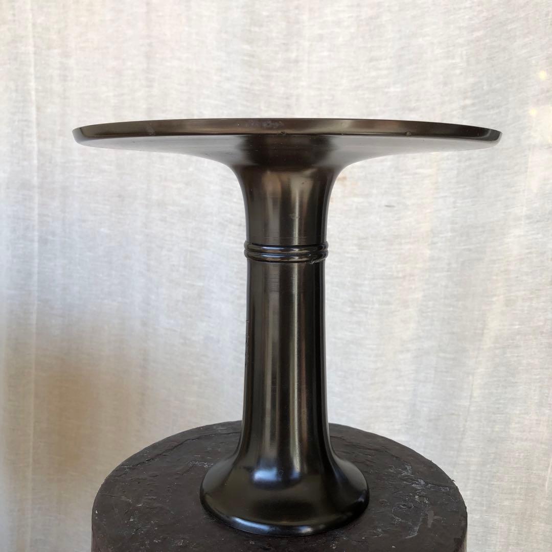 池坊 一文字池坊 花器 銅器 唐金製 薄端