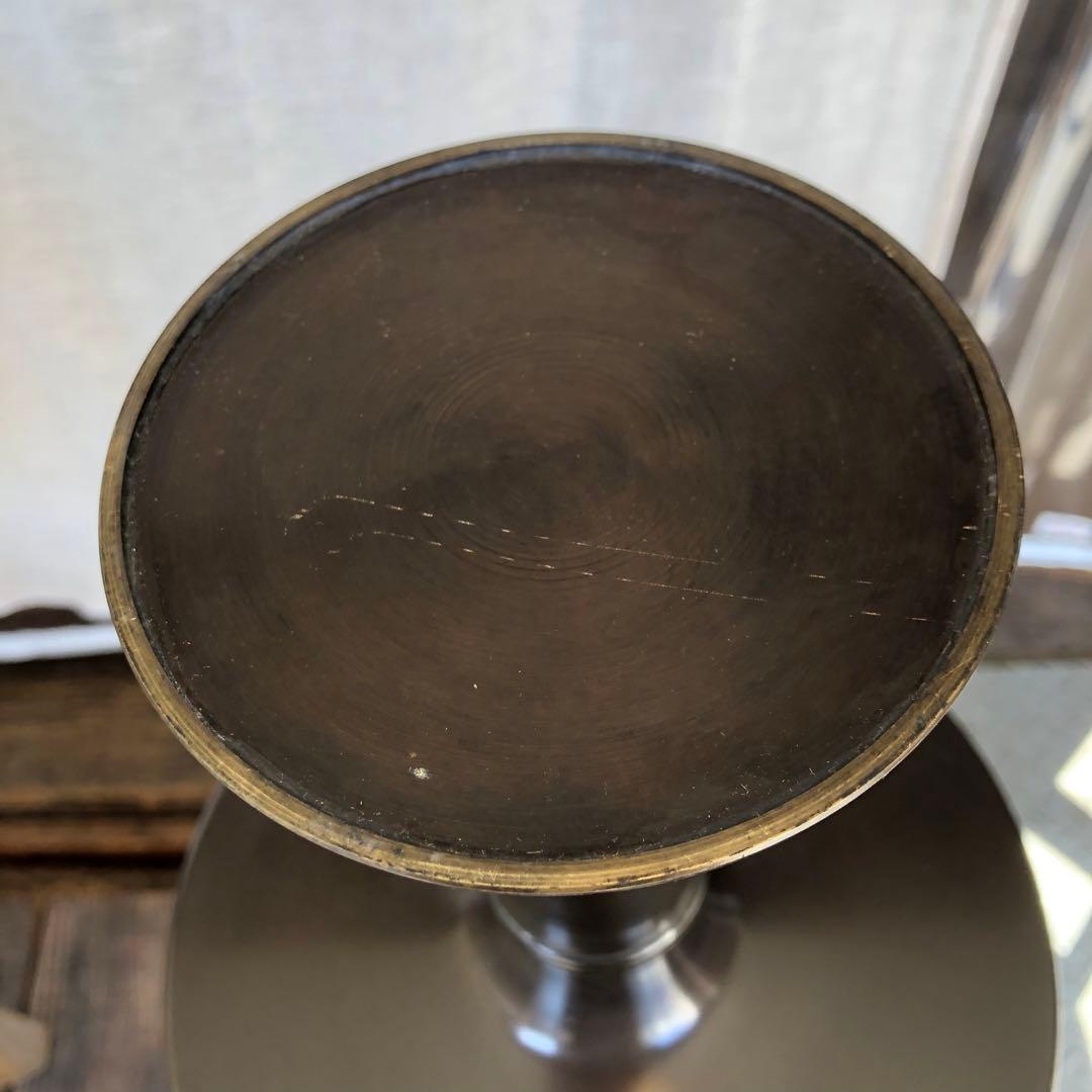 池坊 一文字池坊 花器 銅器 唐金製 薄端