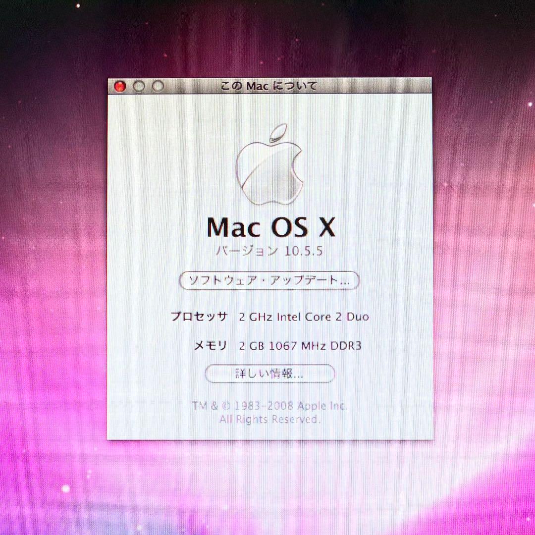 MacBook本体 Apple MacBook 2GHz Core 2 Duo