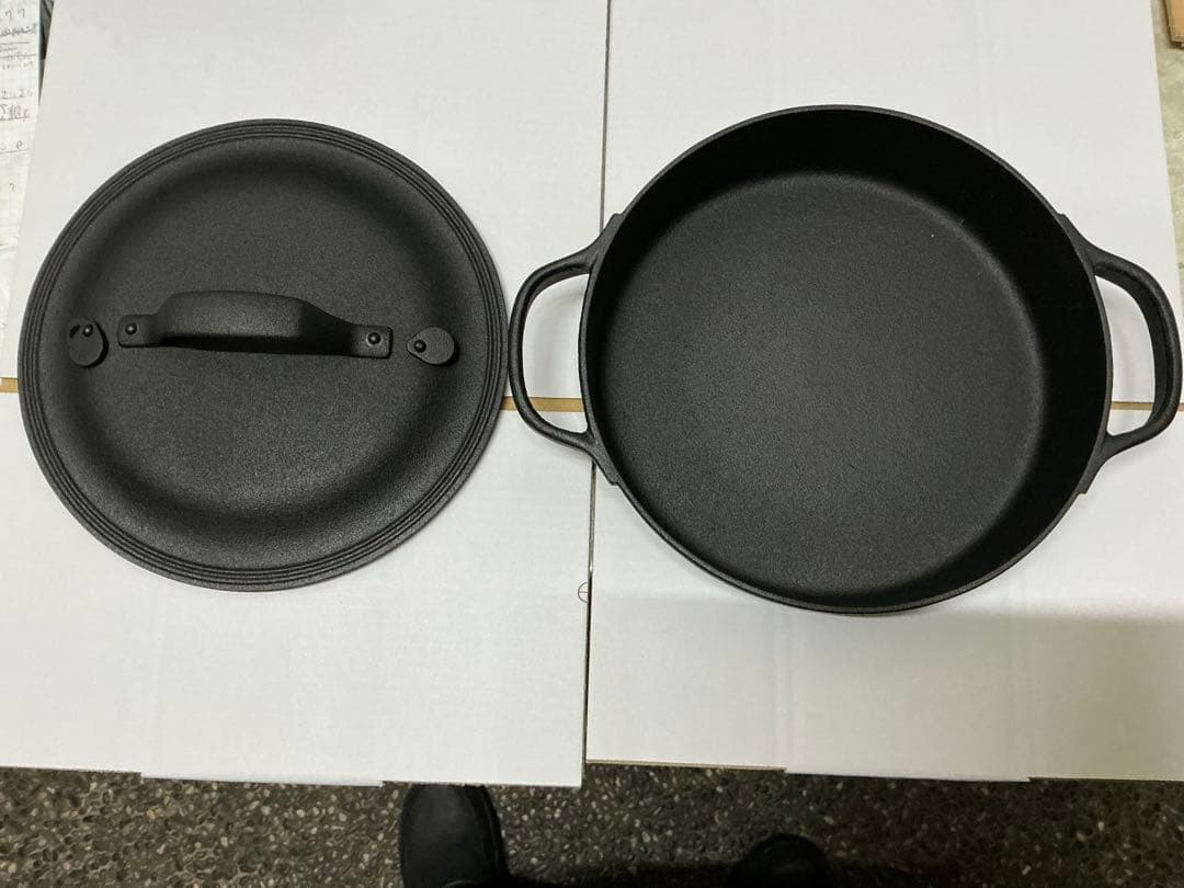 (新品未使用)OIGEN 南部鉄器 クックトップ 丸浅型 24cm 及源